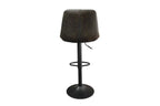 Tabouret de bar MADYA Brun foncé simili cuir – 49 x 54 cm | TIKAYLA