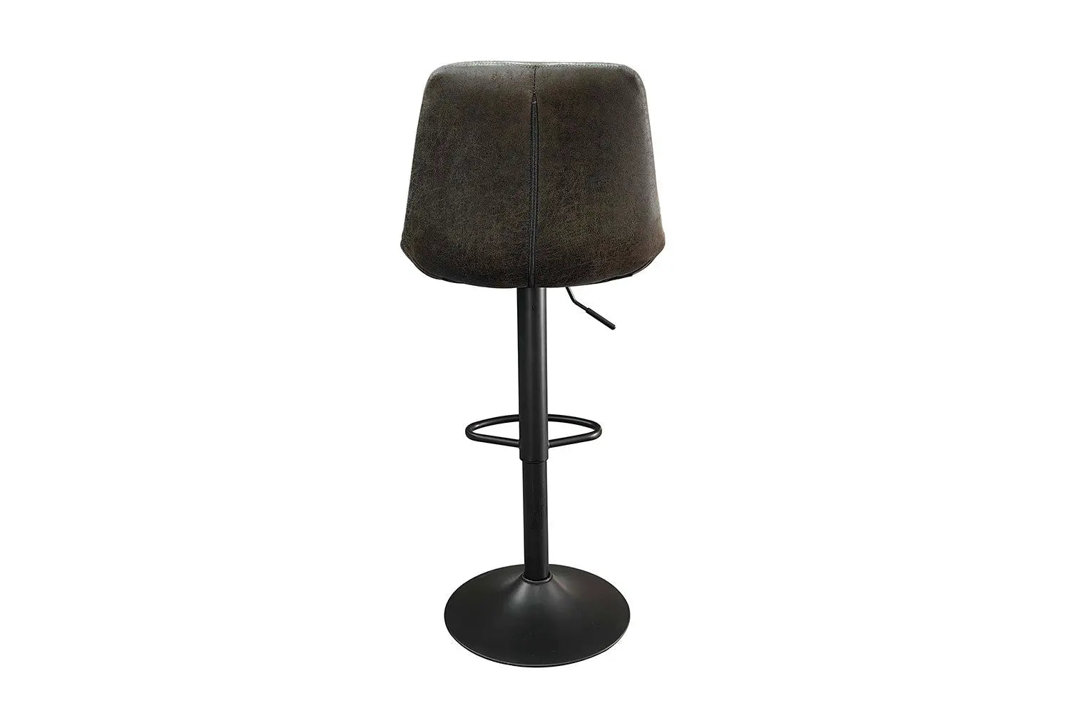 Tabouret de bar MADYA Brun foncé simili cuir – 49 x 54 cm | TIKAYLA