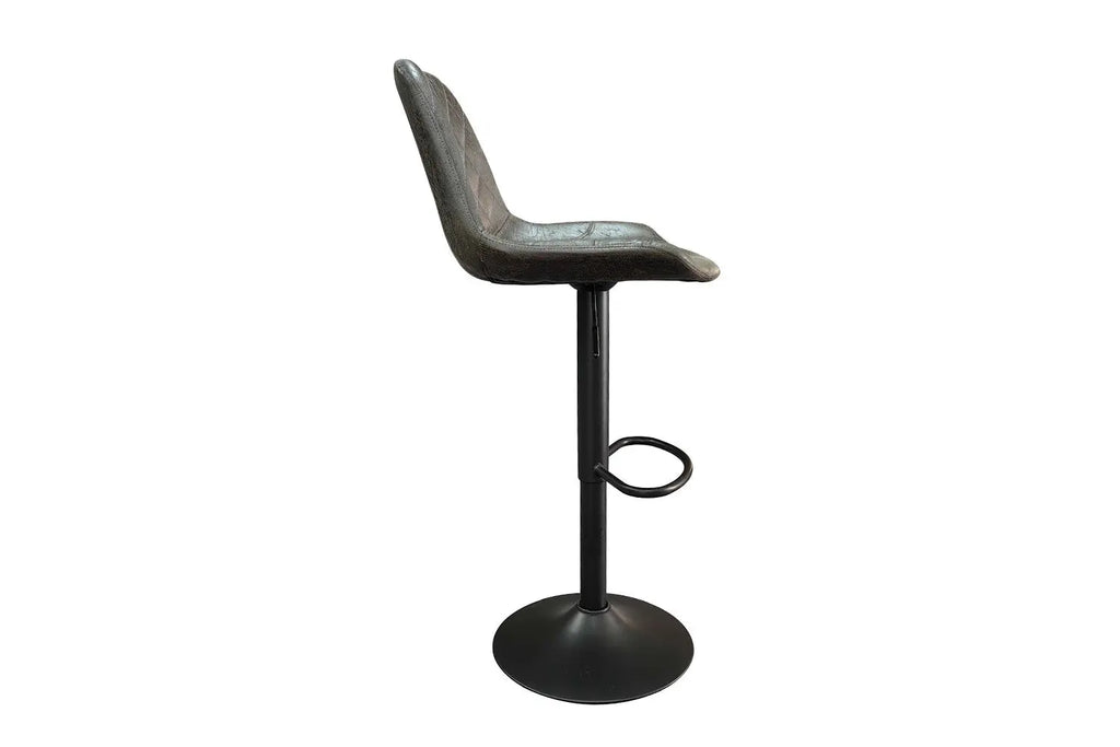 Tabouret de bar MADYA Brun foncé simili cuir – 49 x 54 cm | TIKAYLA