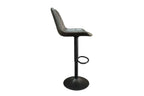 Tabouret de bar MADYA Brun foncé simili cuir – 49 x 54 cm | TIKAYLA