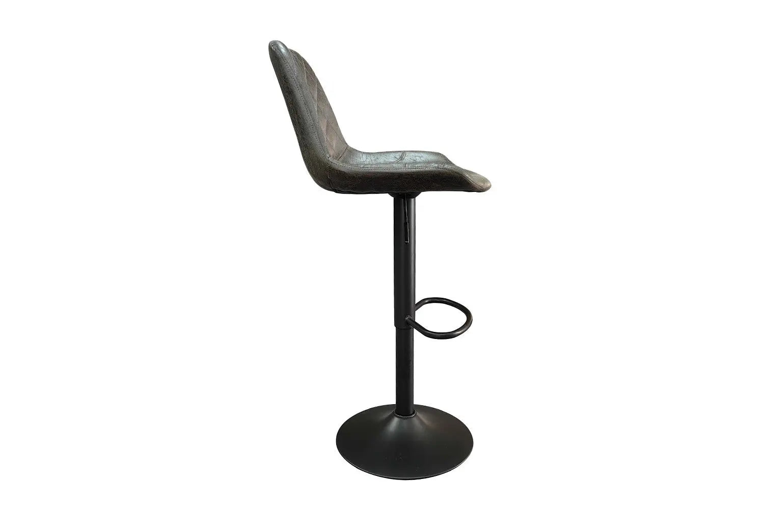 Tabouret de bar MADYA Brun foncé simili cuir – 49 x 54 cm | TIKAYLA