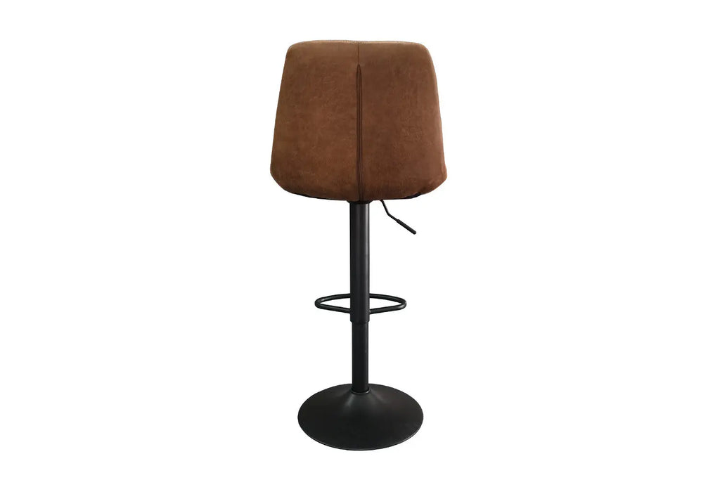 Tabouret de bar MADYA Cognac simili cuir – 49 x 54 cm | TIKAYLA
