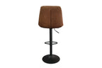 Tabouret de bar MADYA Cognac simili cuir – 49 x 54 cm | TIKAYLA