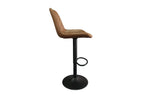 Tabouret de bar MADYA Cognac simili cuir – 49 x 54 cm | TIKAYLA