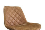 Tabouret de bar MADYA Cognac simili cuir – 49 x 54 cm | TIKAYLA