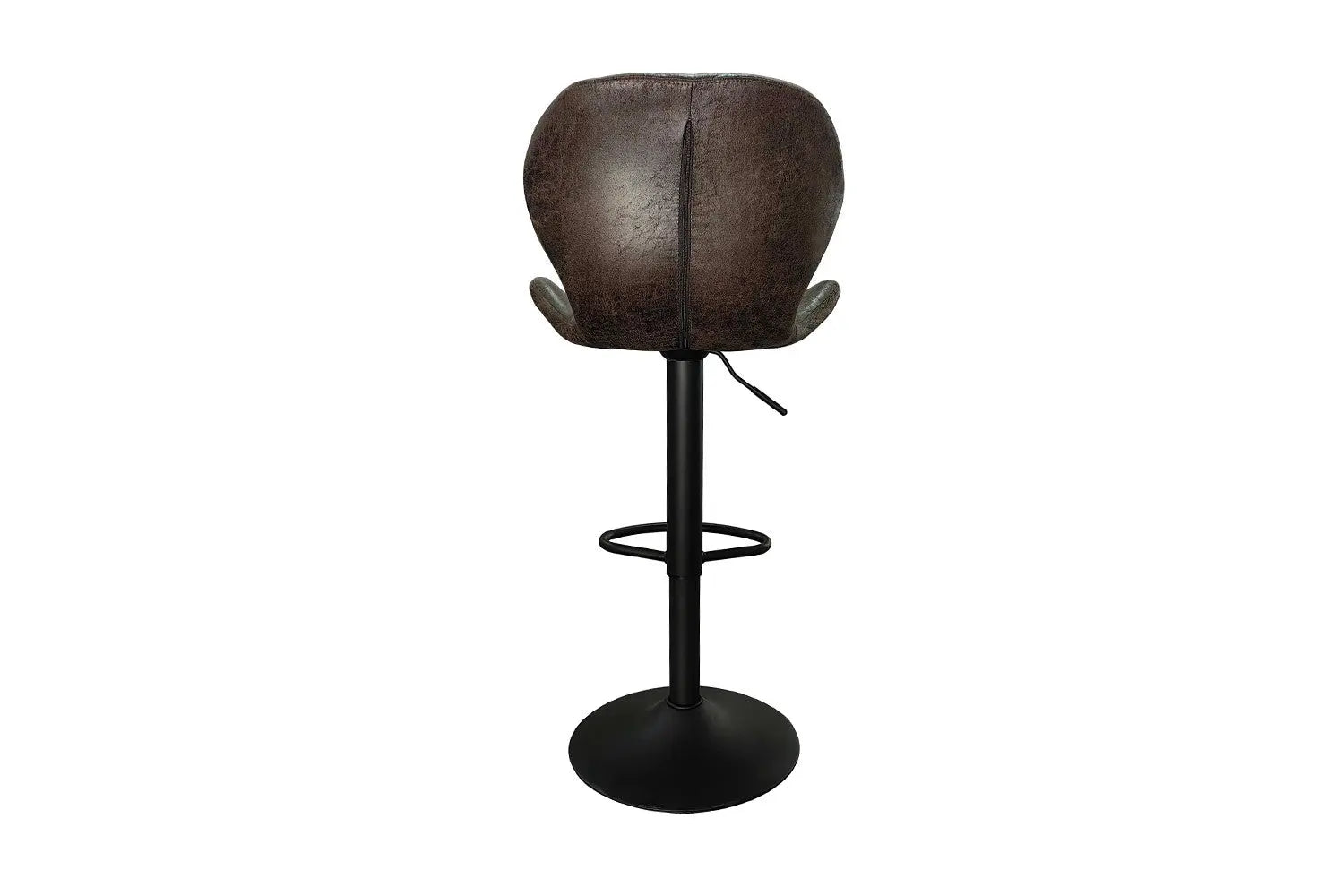 Tabouret de bar MAYA Brun foncé simili cuir – 48 x 52 cm | TIKAYLA