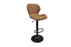 Tabouret de bar MAYA Cognac simili cuir – 48 x 52 cm | TIKAYLA