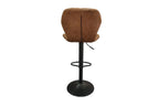Tabouret de bar MAYA Cognac simili cuir – 48 x 52 cm | TIKAYLA
