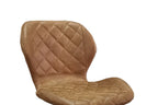 Tabouret de bar MAYA Cognac simili cuir – 48 x 52 cm | TIKAYLA