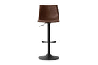Tabouret de bar TREVIS Brun simili cuir – 41 x 47 cm | TIKAYLA