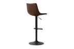 Tabouret de bar TREVIS Brun simili cuir – 41 x 47 cm | TIKAYLA