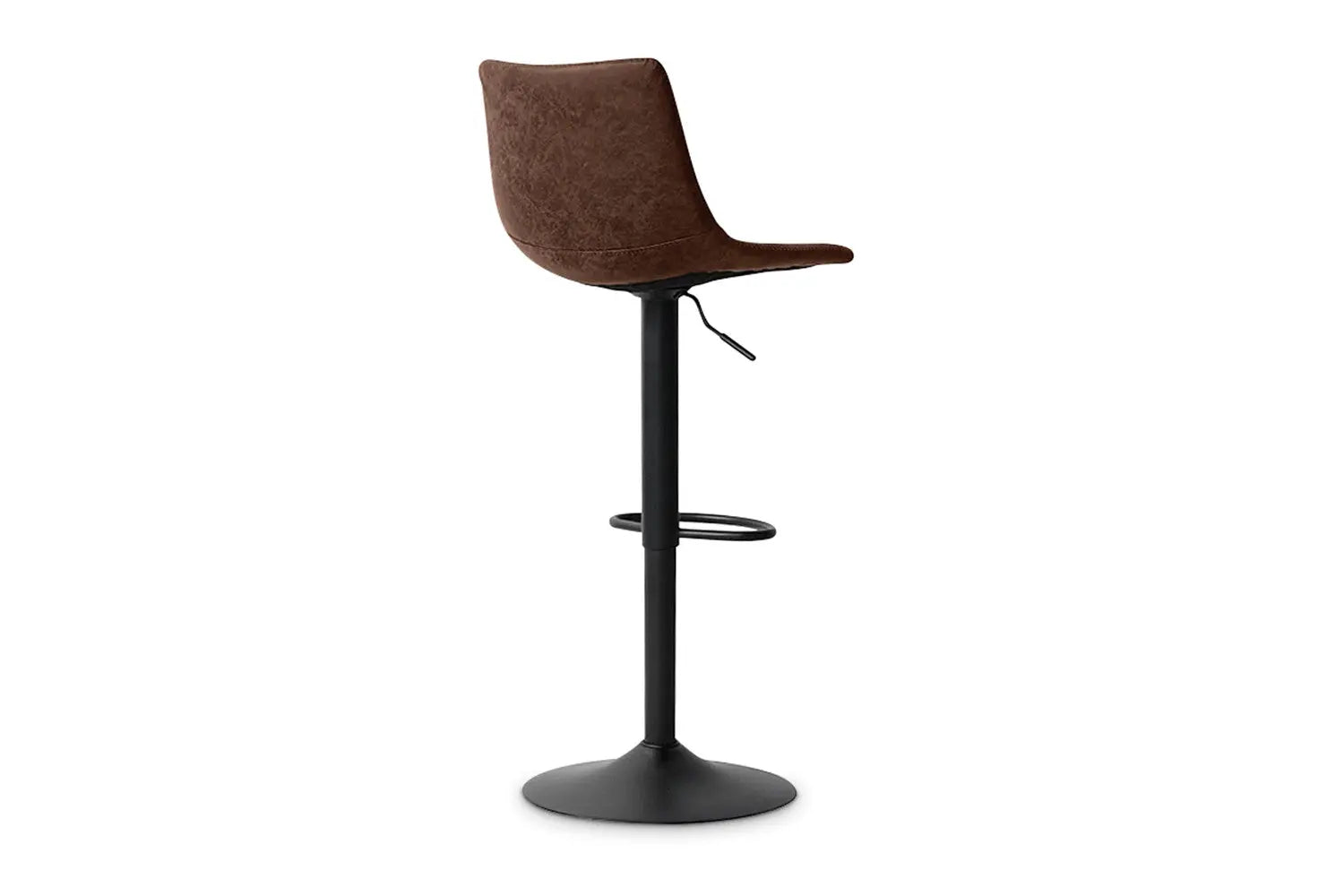 Tabouret de bar TREVIS Brun simili cuir – 41 x 47 cm | TIKAYLA