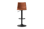 Tabouret de bar TREVIS Cognac simili cuir – 41 x 47 cm | TIKAYLA