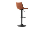 Tabouret de bar TREVIS Cognac simili cuir – 41 x 47 cm | TIKAYLA