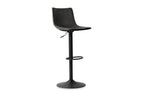 Tabouret de bar TREVIS Noir simili cuir – 41 x 47 cm | TIKAYLA