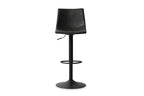Tabouret de bar TREVIS Noir simili cuir – 41 x 47 cm | TIKAYLA