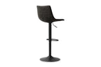 Tabouret de bar TREVIS Noir simili cuir – 41 x 47 cm | TIKAYLA