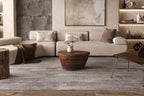 MAËLO - Table basse Bois de Manguier Brun Clair - 35 x 70 cm ROUSSEAU