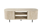Meuble TV LYANE effet travertin beige - 160 cm - ROUSSEAU chez TIKAYLA