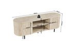 Meuble TV LYANE effet travertin beige - 160 cm - ROUSSEAU chez TIKAYLA