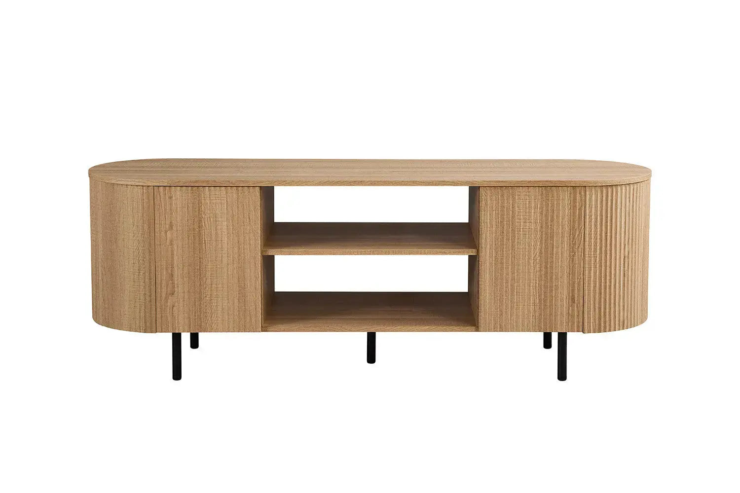Meuble TV LYANE effet chêne naturel - 160 cm - ROUSSEAU chez TIKAYLA