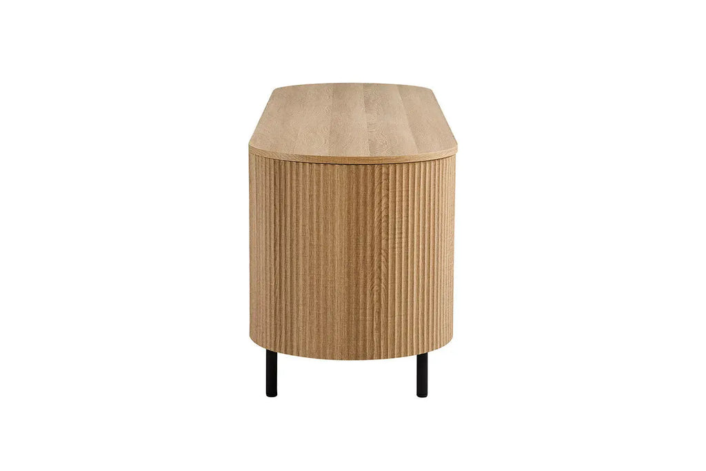 Meuble TV LYANE effet chêne naturel - 160 cm - ROUSSEAU chez TIKAYLA