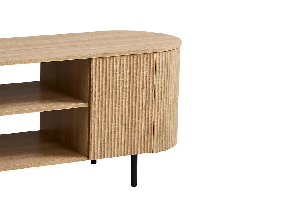 Meuble TV LYANE effet chêne naturel - 160 cm - ROUSSEAU chez TIKAYLA