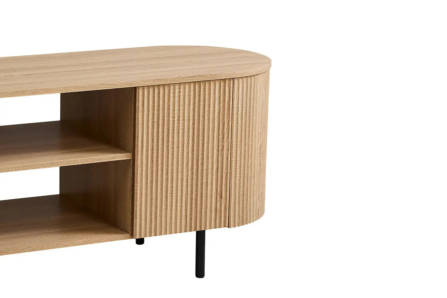 Meuble TV LYANE effet chêne naturel - 160 cm - ROUSSEAU chez TIKAYLA