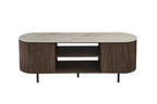 Meuble TV VEKO 160 cm - vue côté bords arrondis