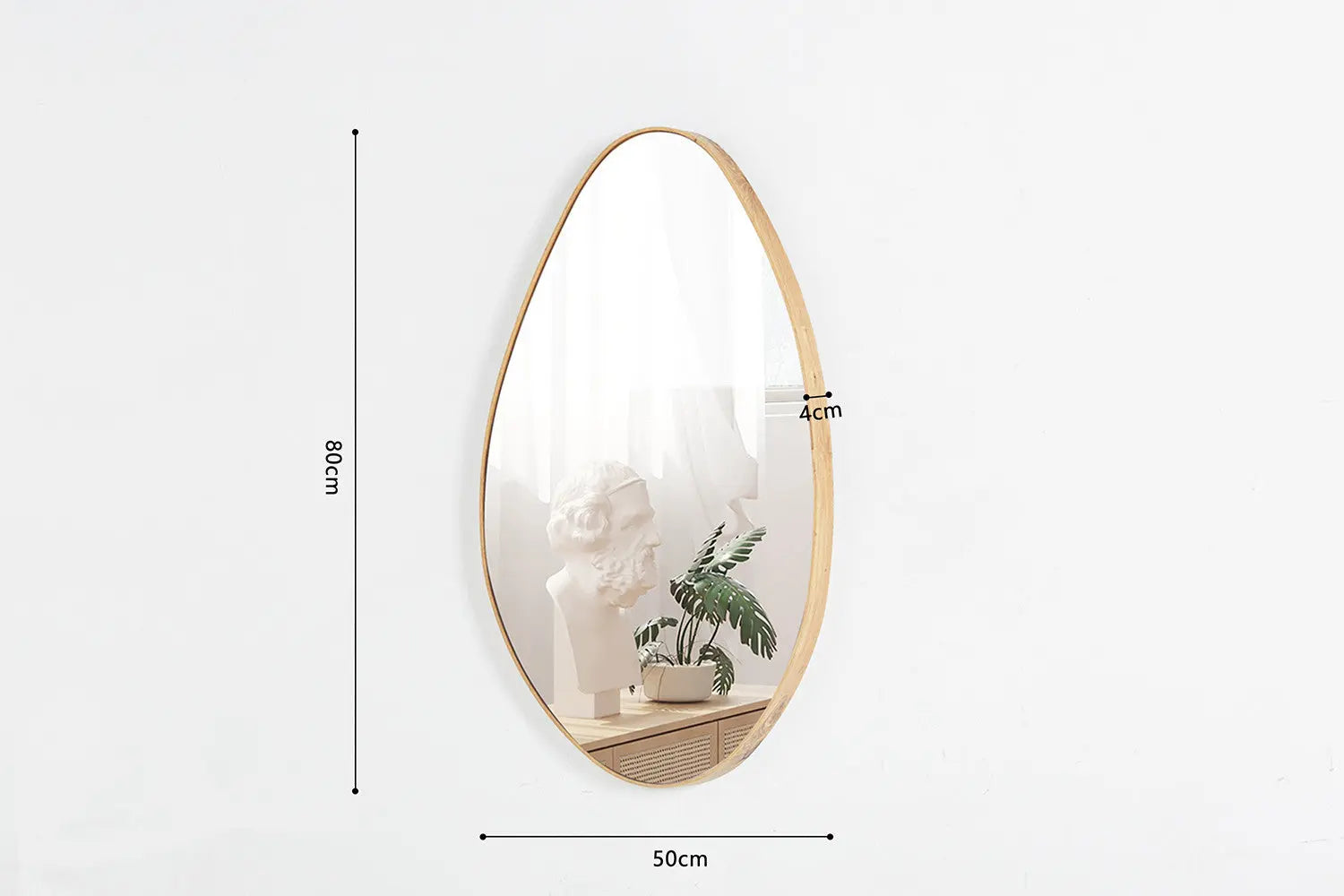 Miroir RANYA en Chêne vieilli - 80x50 cm ROUSSEAU