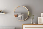 Miroir rond RYA en effet chêne vieilli - 80 x 80 cm - ROUSSEAU