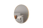 Miroir rond RYA en effet chêne vieilli - 80 x 80 cm - ROUSSEAU