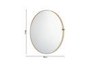 Miroir rond RYA en effet chêne vieilli - 80 x 80 cm - ROUSSEAU