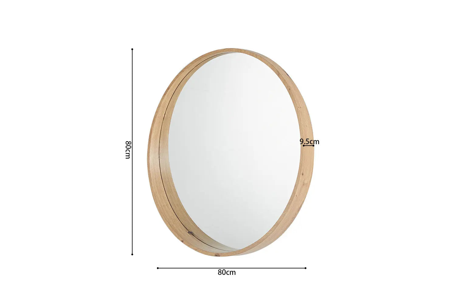 Miroir ROXA en effet Chêne vieilli - 80x80 cm ROUSSEAU