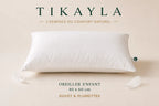 Oreiller enfant BRUME 40x60 – 30 % duvet, mi-ferme TIKAYLA