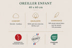 Oreiller enfant NUAGE 40x60 – 90 % duvet, moelleux TIKAYLA