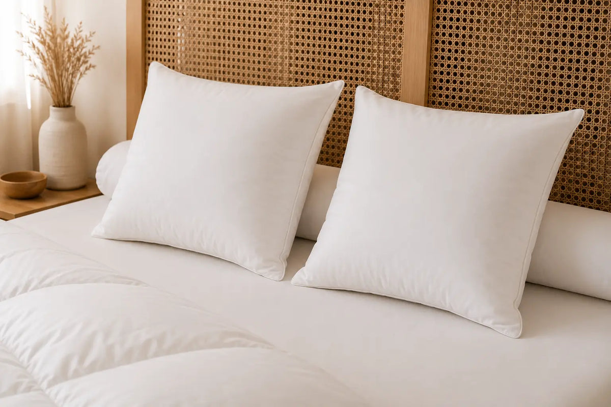 Oreiller mi-ferme CUMULUS – 30 % duvet, 70 % plumettes TIKAYLA