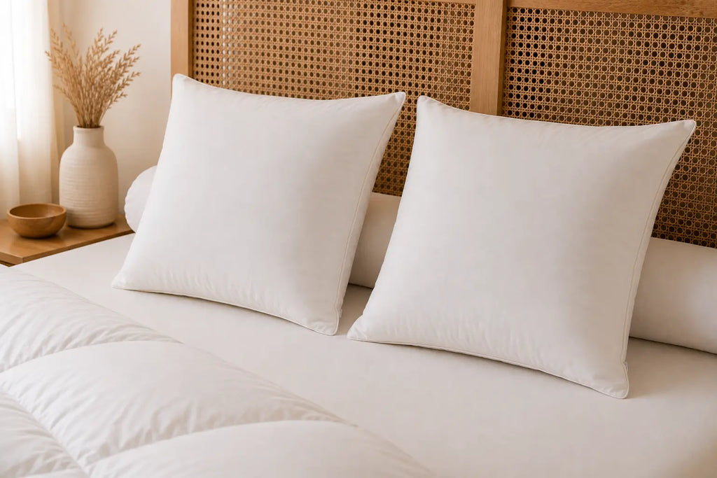 Oreiller mi-ferme CUMULUS – 30 % duvet, 70 % plumettes TIKAYLA