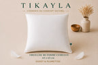 Oreiller mi-ferme CUMULUS – 30 % duvet, 70 % plumettes TIKAYLA