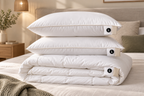 Pack Nuit pour lit 140 – 1 couette 220x240 et 2 oreillers 60x60 en duvet TIKAYLA