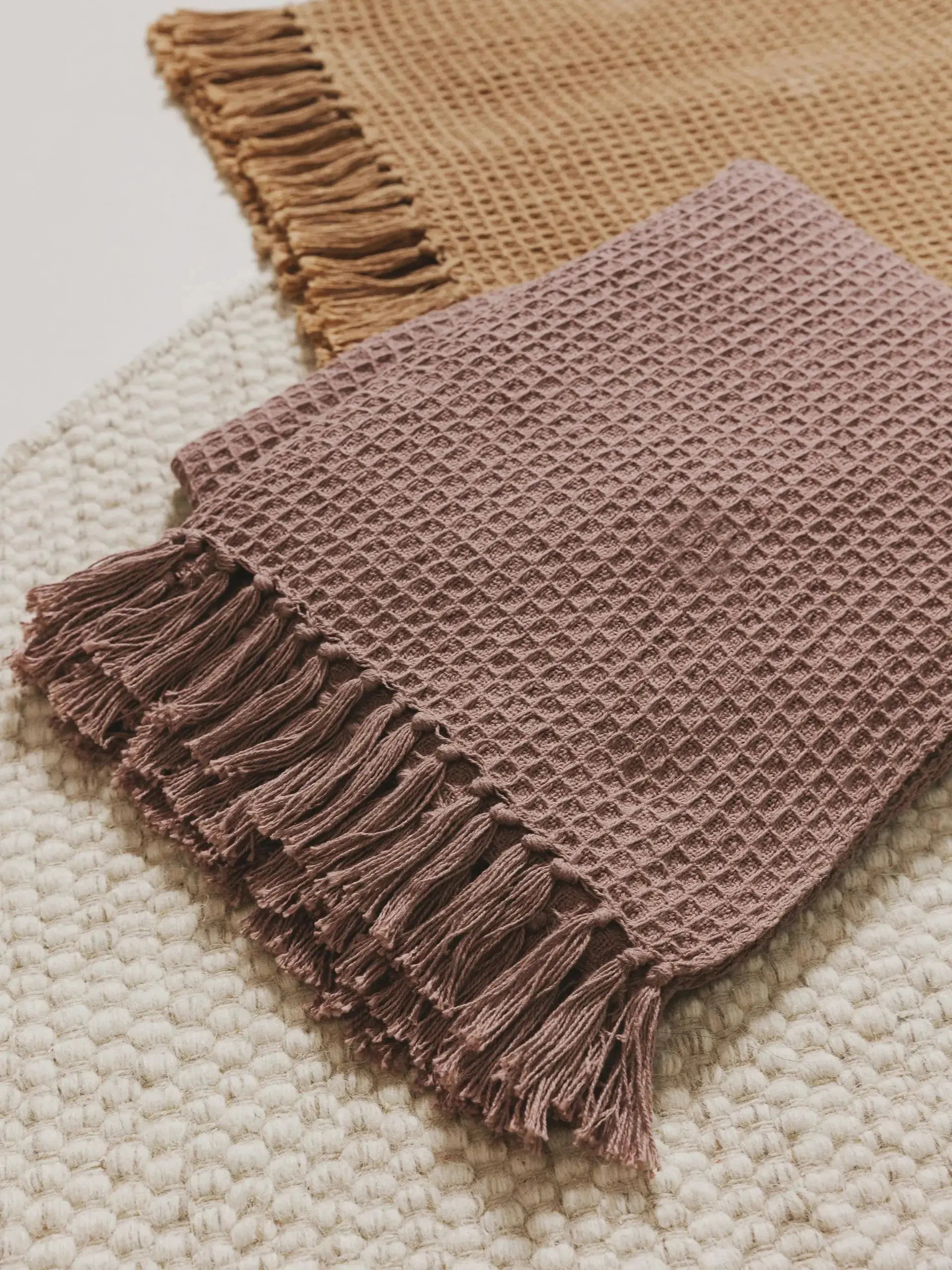 Plaid en Coton fait main Amelia Rose - 125x150 cm BENUTA