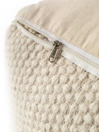 Pouf en laine fait main ROCCO blanc - BENUTA