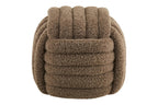 Pouf en tissu 100% Polyester NAPIER Marron HOUSE NORDIC