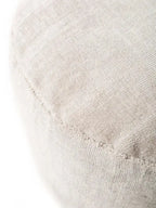Pouf en tissu 100% Viscose fait main NOVA Gris Claire BENUTA