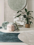 Pouf en tissu 100% Viscose fait main NOVA Rose BENUTA