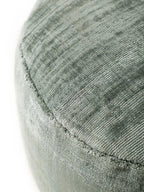 Pouf en tissu 100% Viscose fait main NOVA Vert Clair BENUTA