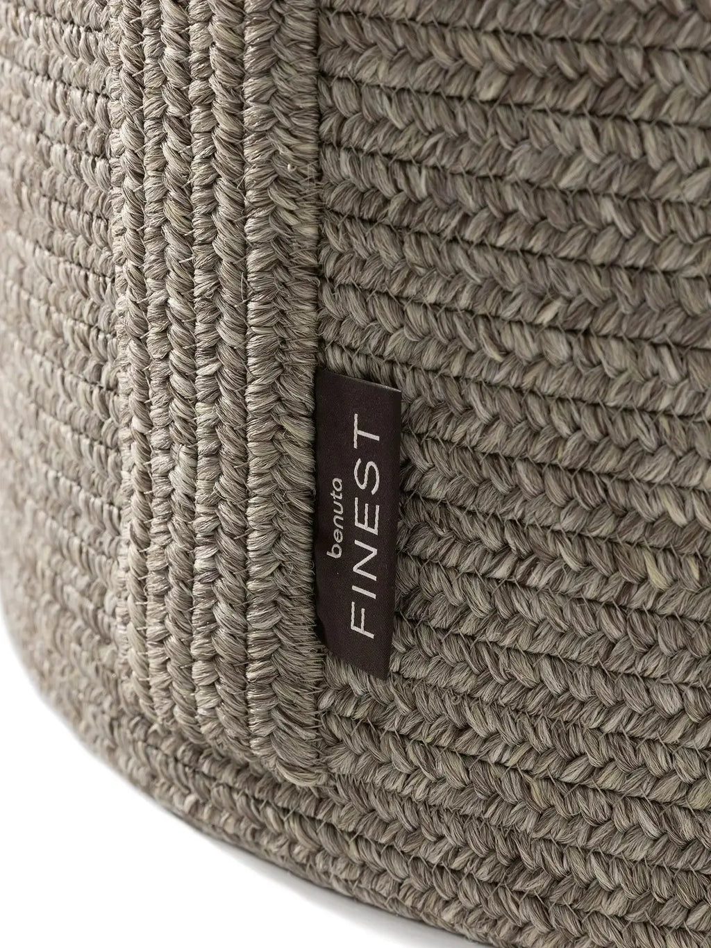 Pouf fait main d'intérieur et d'extérieur NOE Gris et Taupe BENUTA