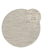 Tapis rond en laine fait main ROCCO beige et noir - BENUTA