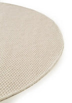 Tapis rond en laine fait main ROCCO blanc crème - BENUTA