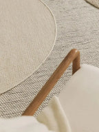Tapis rond en laine fait main ROCCO blanc crème - BENUTA